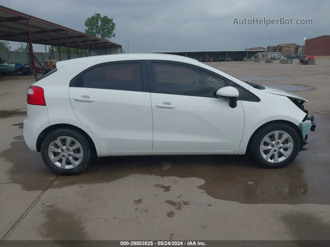 2013 Kia Rio Lx White vin: KNADM5A3XD6248123