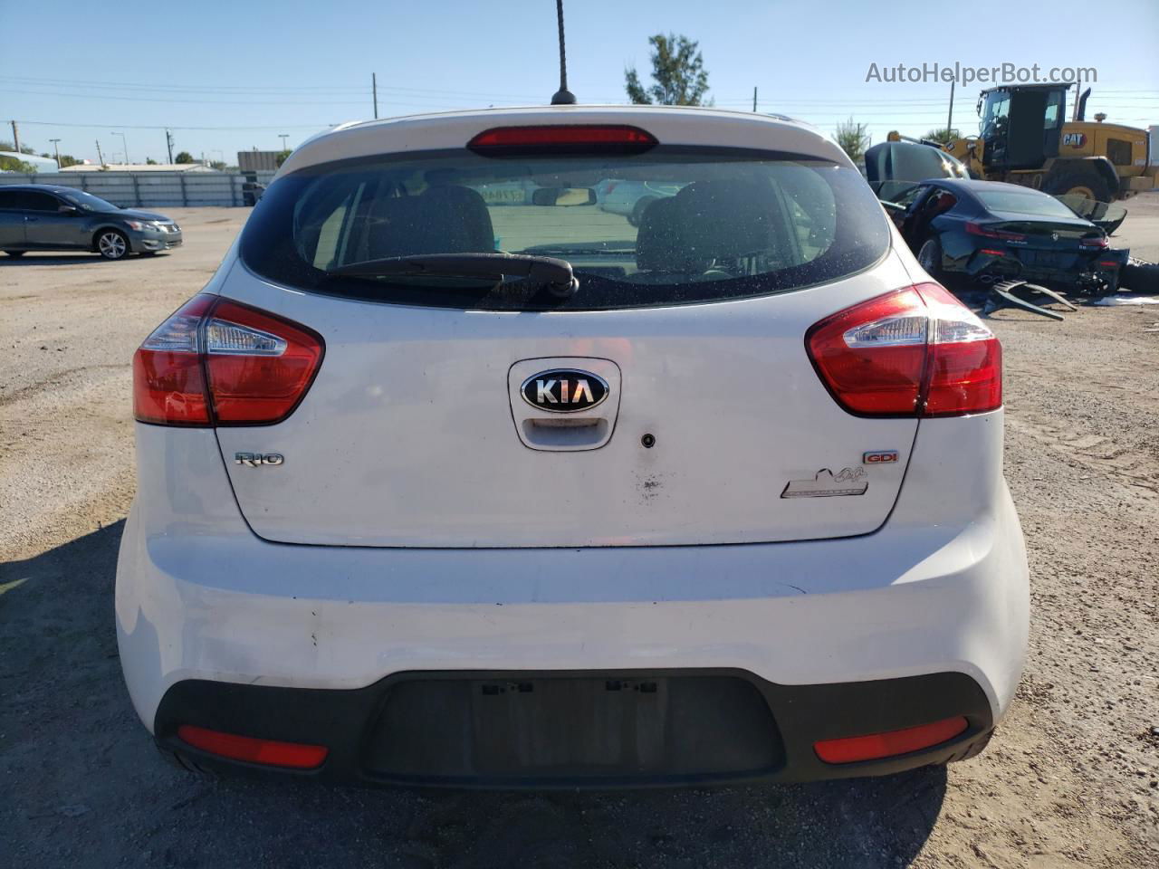 2013 Kia Rio Lx White vin: KNADM5A3XD6304609