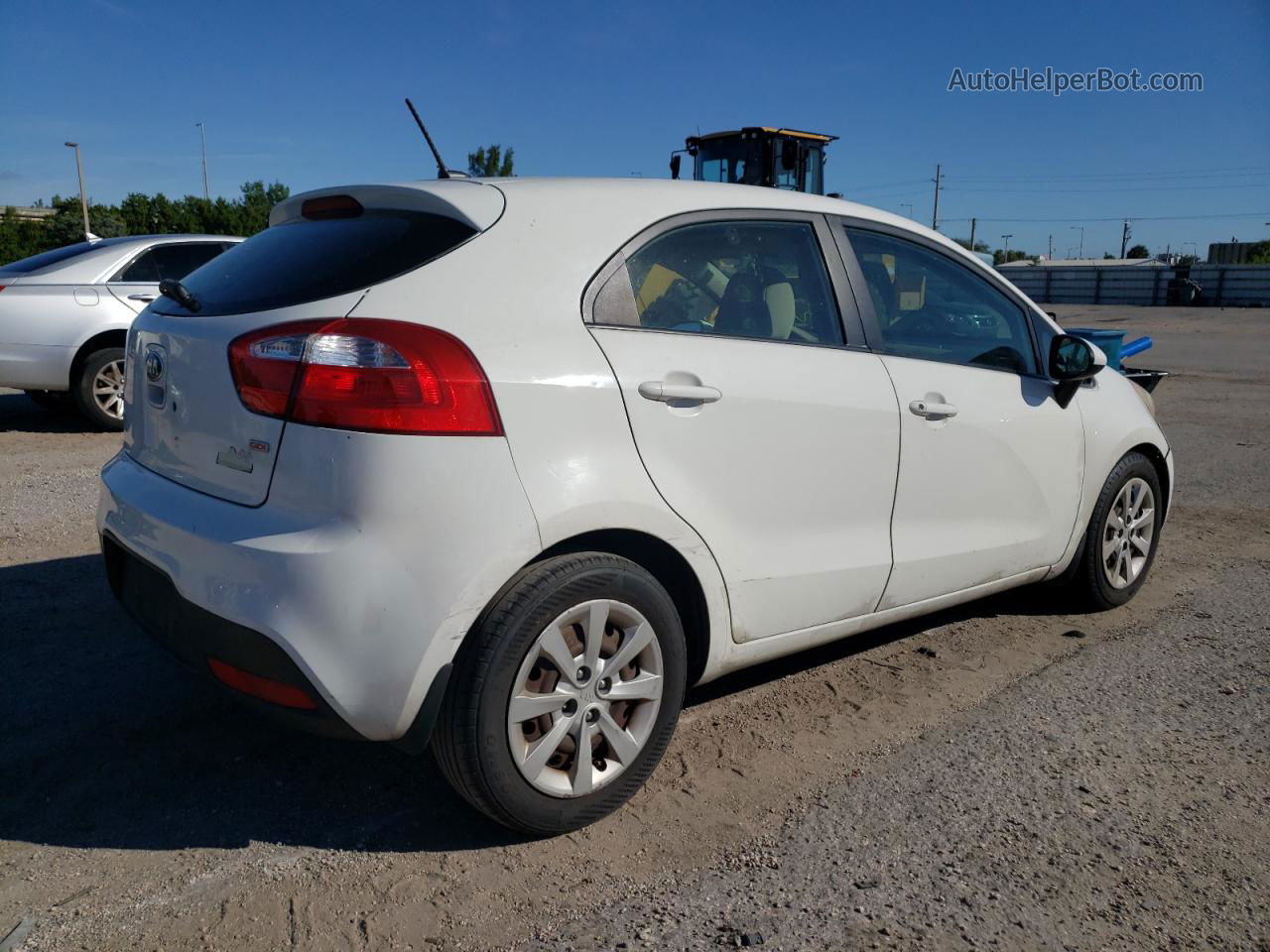 2013 Kia Rio Lx White vin: KNADM5A3XD6304609