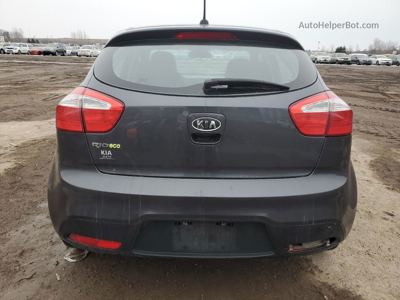 2013 Kia Rio Lx Gray vin: KNADM5A3XD6765048