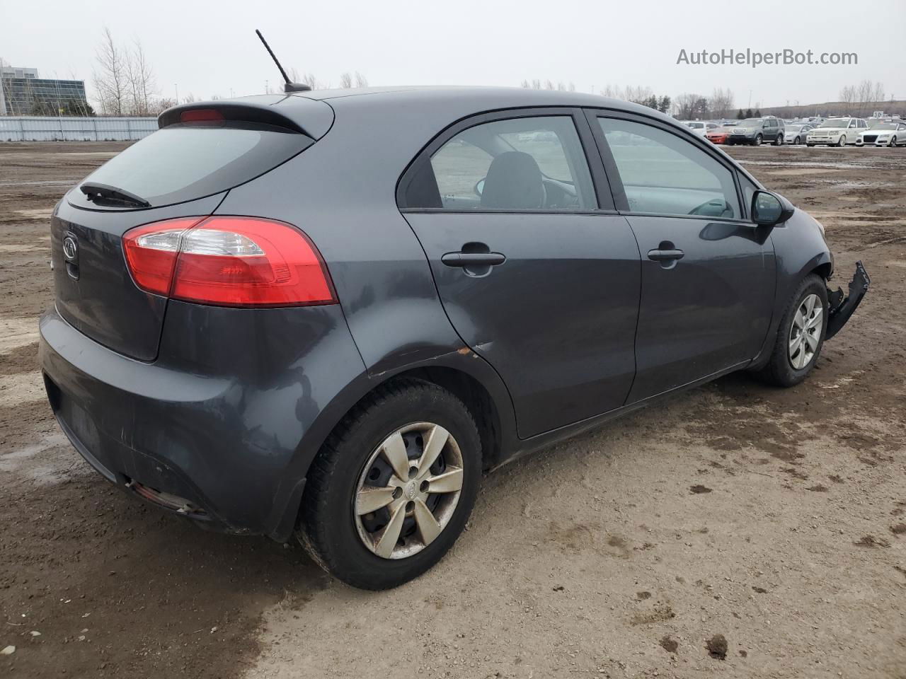 2013 Kia Rio Lx Gray vin: KNADM5A3XD6765048