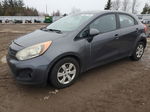 2013 Kia Rio Lx Gray vin: KNADM5A3XD6765048