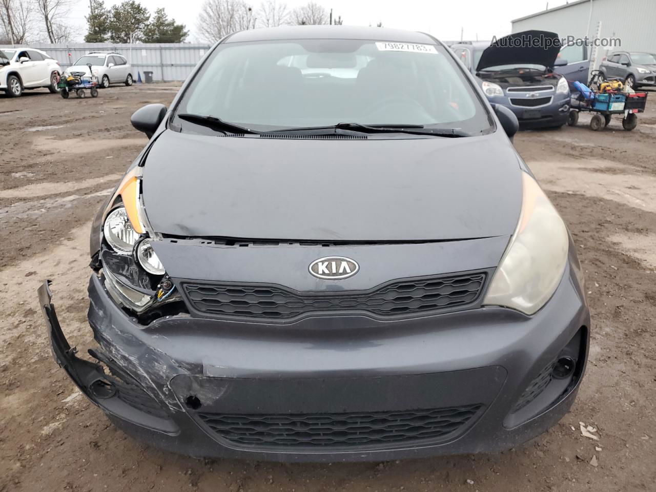 2013 Kia Rio Lx Серый vin: KNADM5A3XD6765048