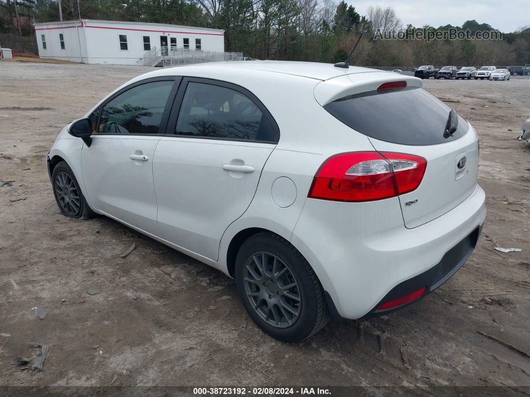 2014 Kia Rio Lx White vin: KNADM5A3XE6326417