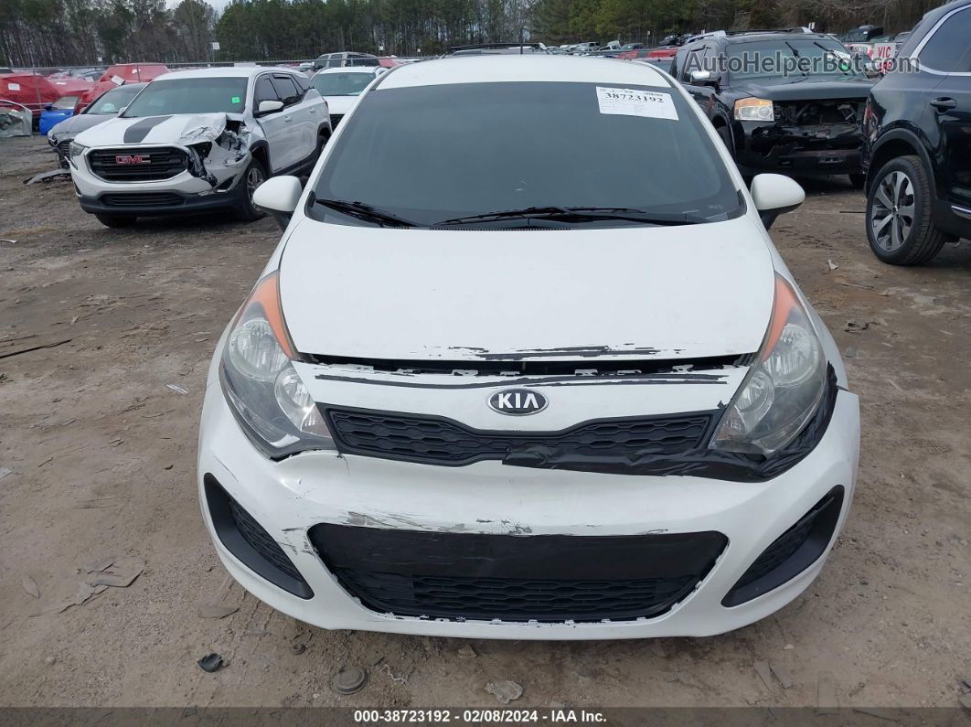 2014 Kia Rio Lx White vin: KNADM5A3XE6326417