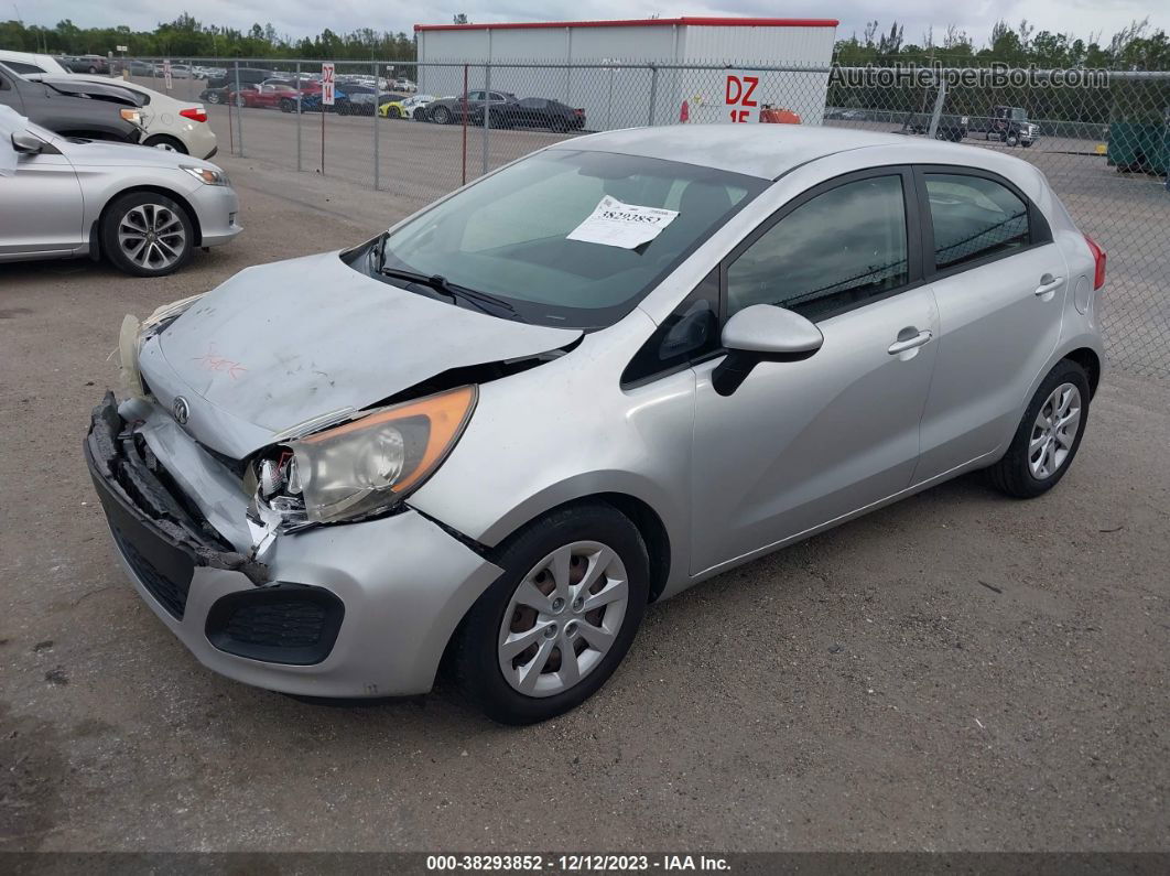 2014 Kia Rio Lx Silver vin: KNADM5A3XE6350247