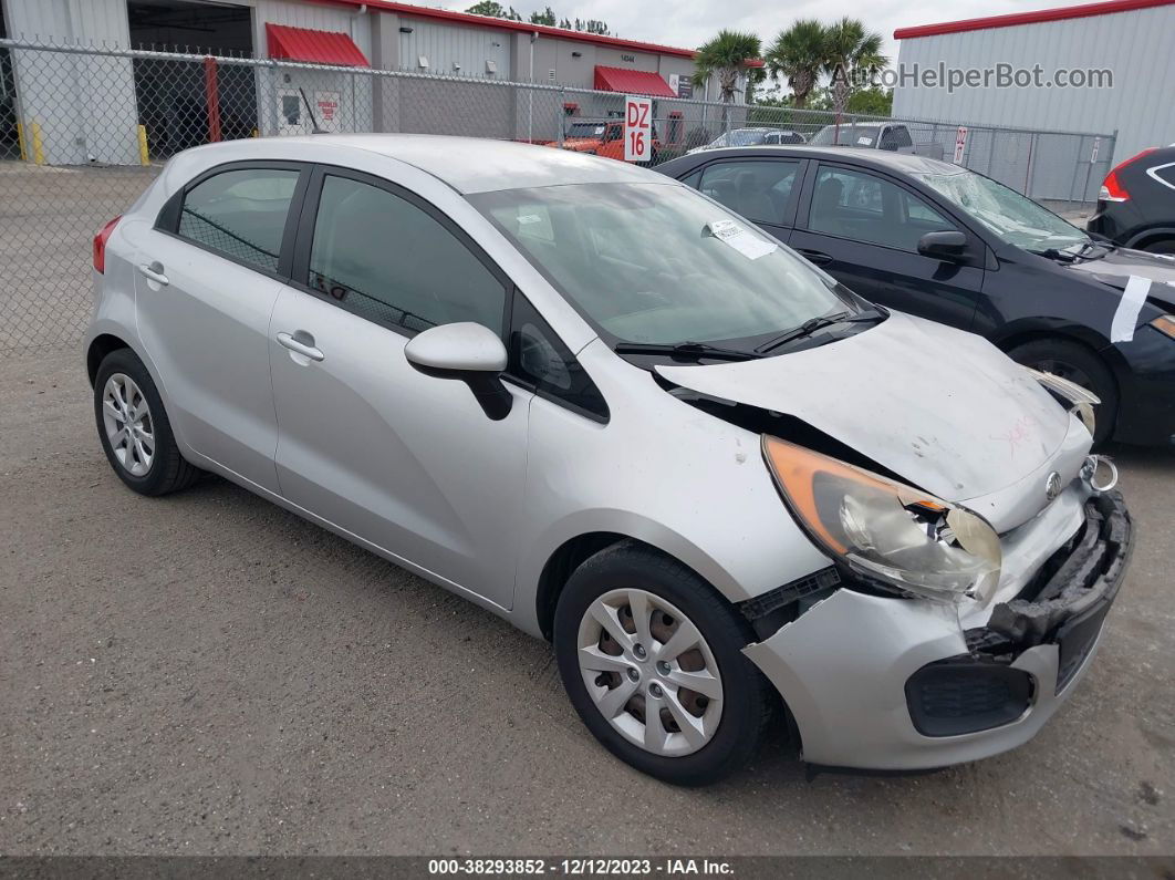 2014 Kia Rio Lx Silver vin: KNADM5A3XE6350247