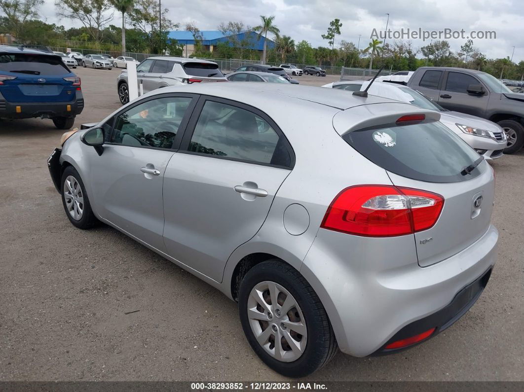 2014 Kia Rio Lx Silver vin: KNADM5A3XE6350247