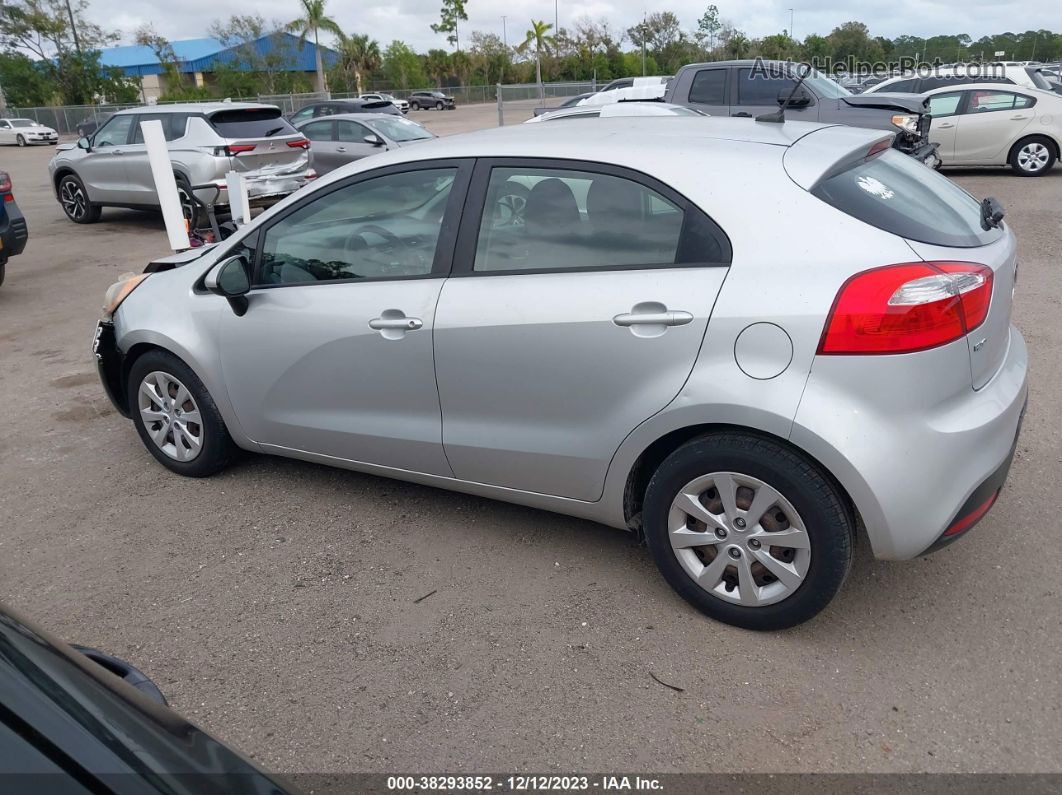 2014 Kia Rio Lx Silver vin: KNADM5A3XE6350247