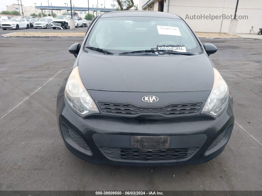 2014 Kia Rio Lx Black vin: KNADM5A3XE6409586