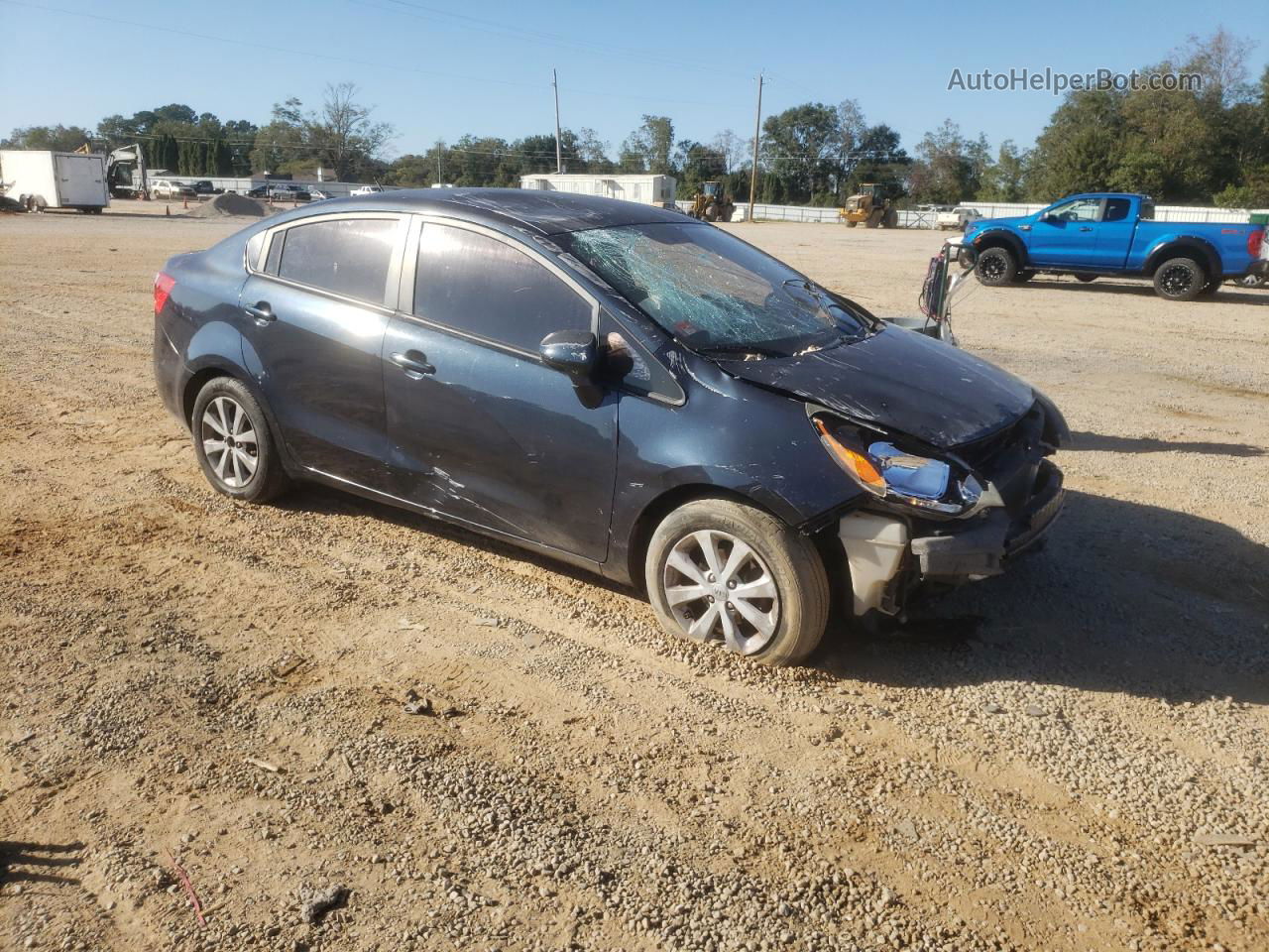 2013 Kia Rio Ex Blue vin: KNADN4A30D6102238