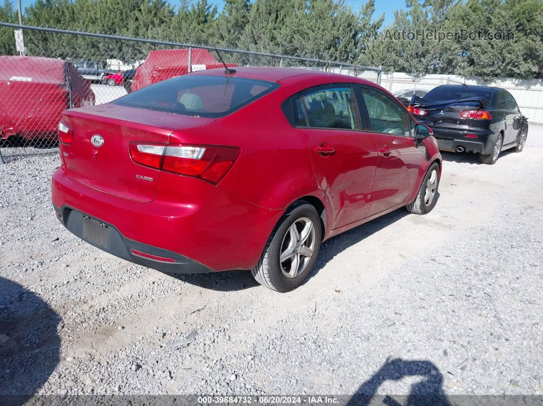 2014 Kia Rio Ex Красный vin: KNADN4A30E6407336