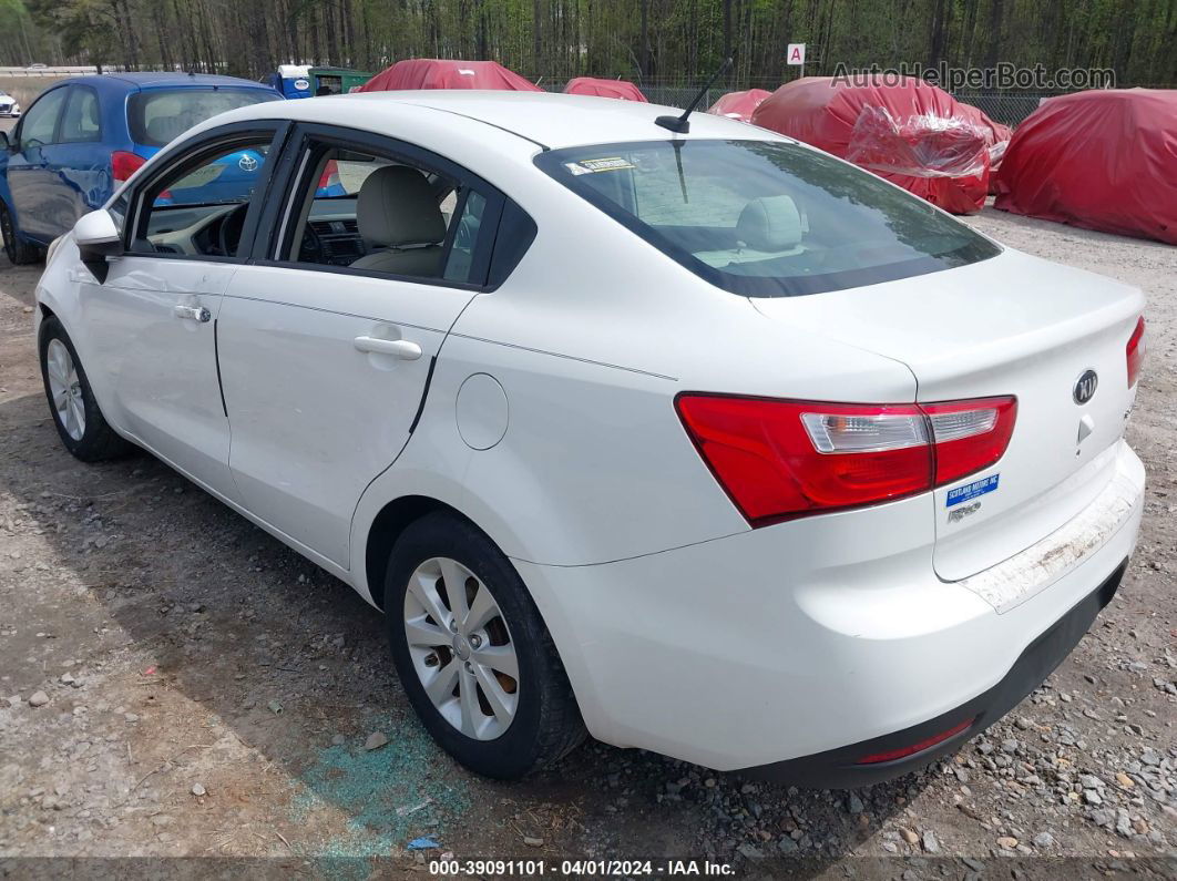 2013 Kia Rio Ex Белый vin: KNADN4A31D6141064