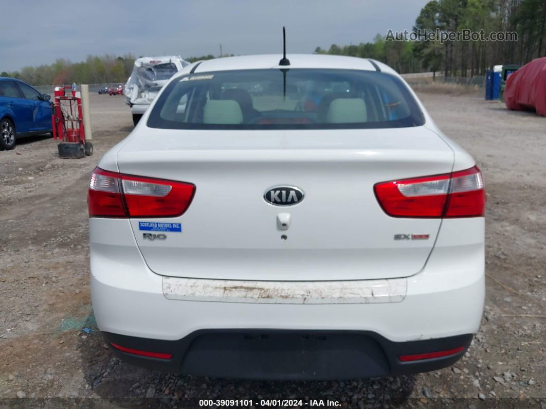 2013 Kia Rio Ex Белый vin: KNADN4A31D6141064