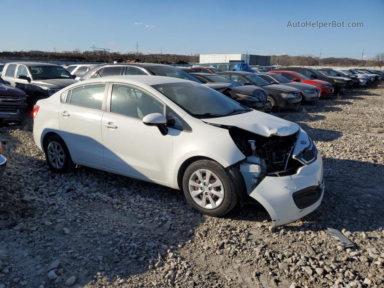 2013 Kia Rio Ex White vin: KNADN4A31D6169821