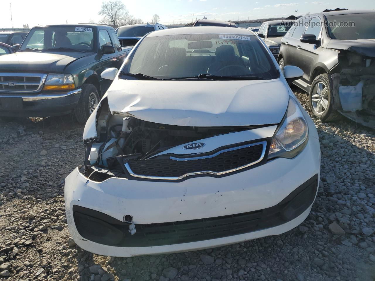 2013 Kia Rio Ex White vin: KNADN4A31D6169821