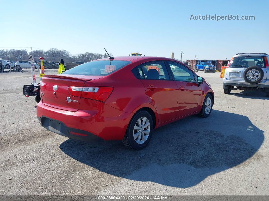 2013 Kia Rio Ex Red vin: KNADN4A31D6209833