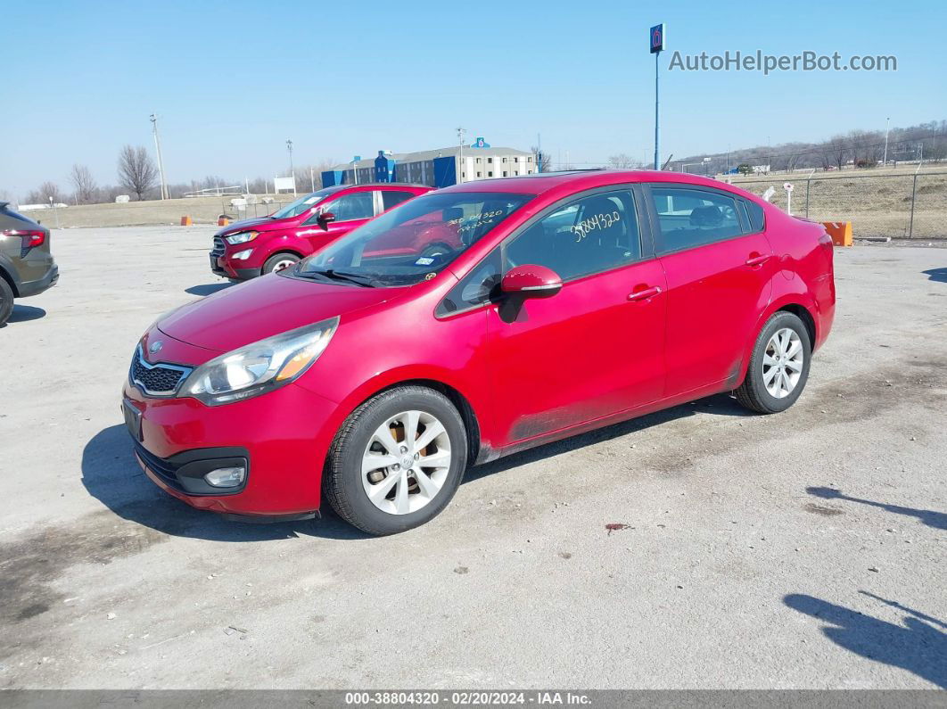 2013 Kia Rio Ex Красный vin: KNADN4A31D6209833