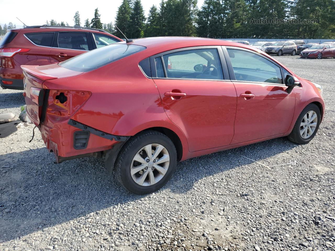 2014 Kia Rio Ex Red vin: KNADN4A31E6341265