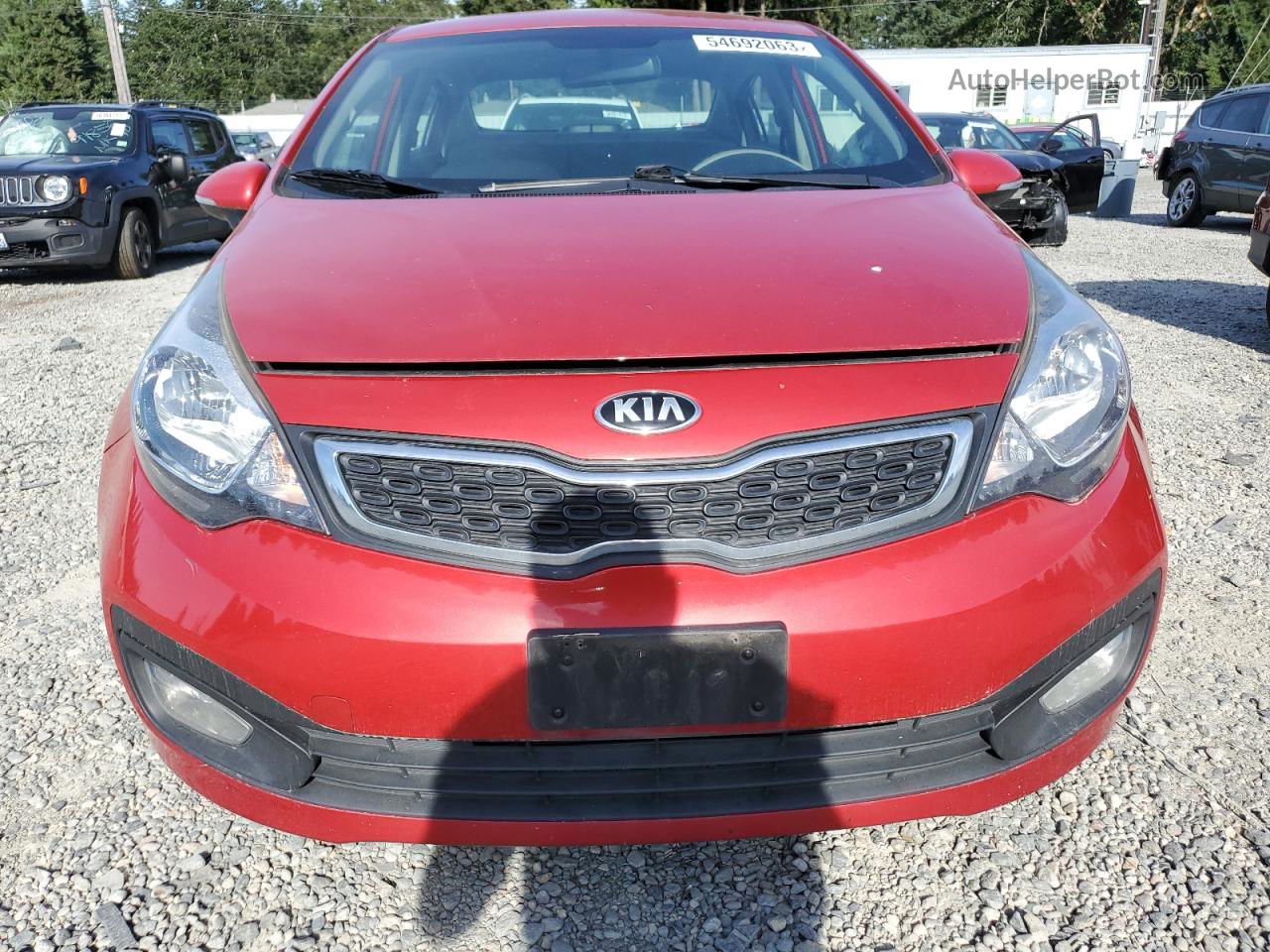 2014 Kia Rio Ex Red vin: KNADN4A31E6341265