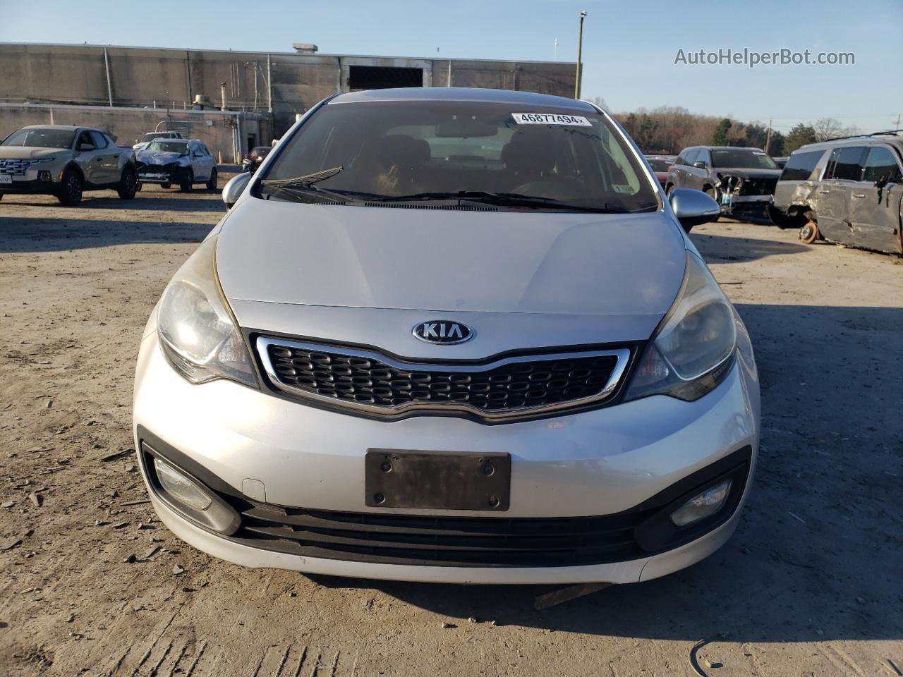 2014 Kia Rio Ex Silver vin: KNADN4A31E6352928