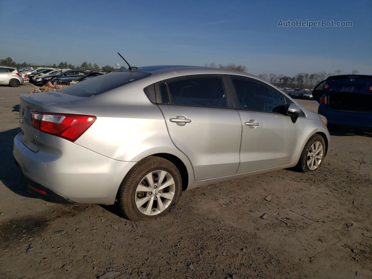 2014 Kia Rio Ex Silver vin: KNADN4A31E6352928