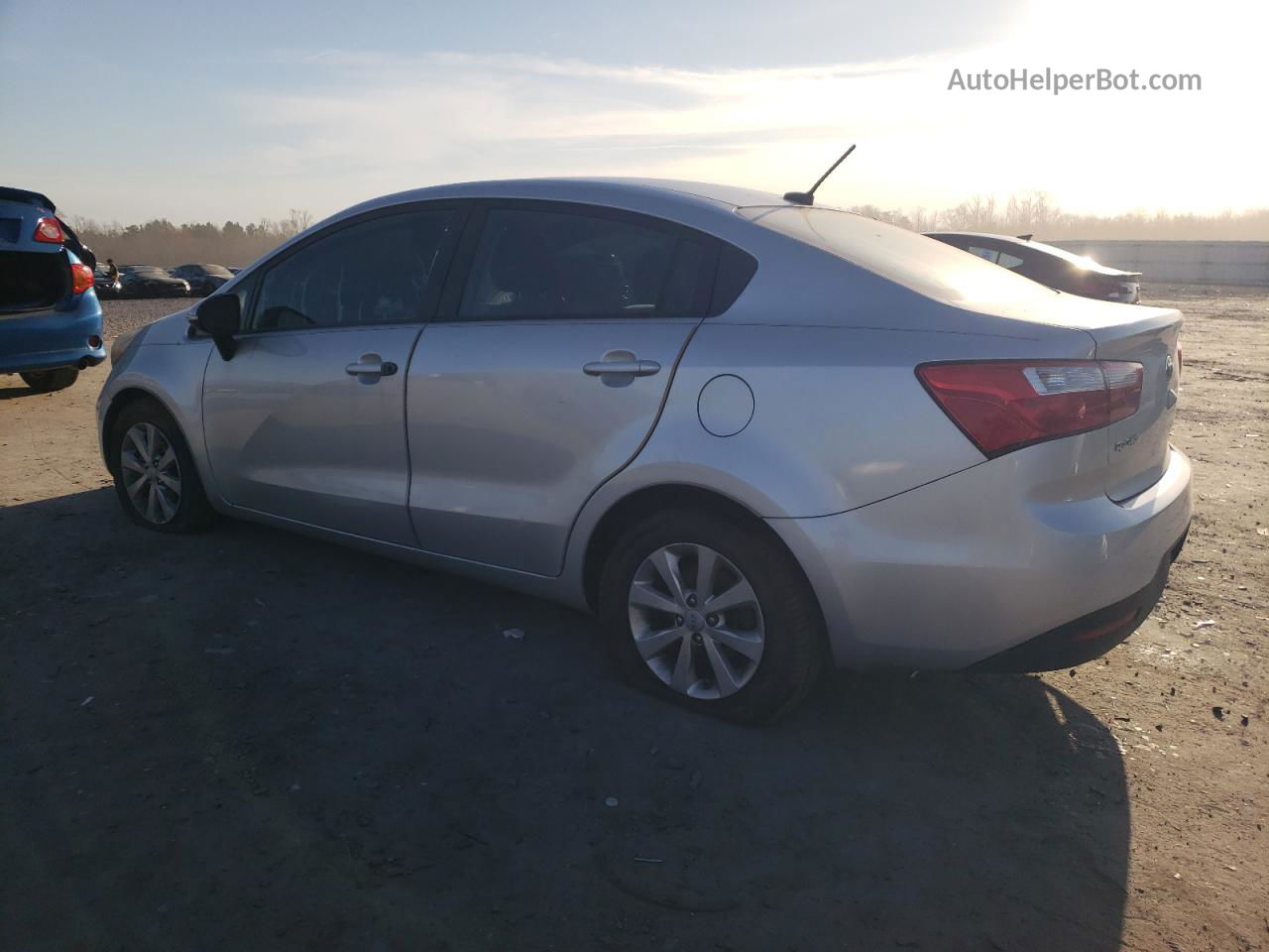 2014 Kia Rio Ex Silver vin: KNADN4A31E6352928