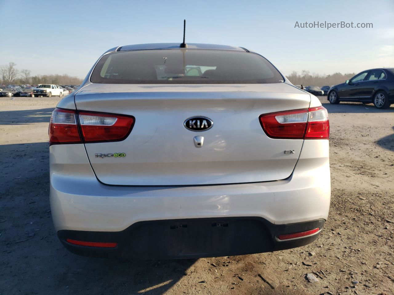 2014 Kia Rio Ex Серебряный vin: KNADN4A31E6352928