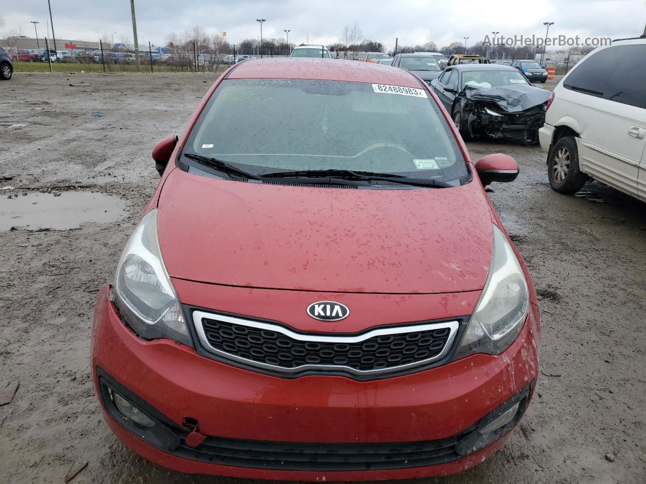 2013 Kia Rio Ex Красный vin: KNADN4A32D6296027