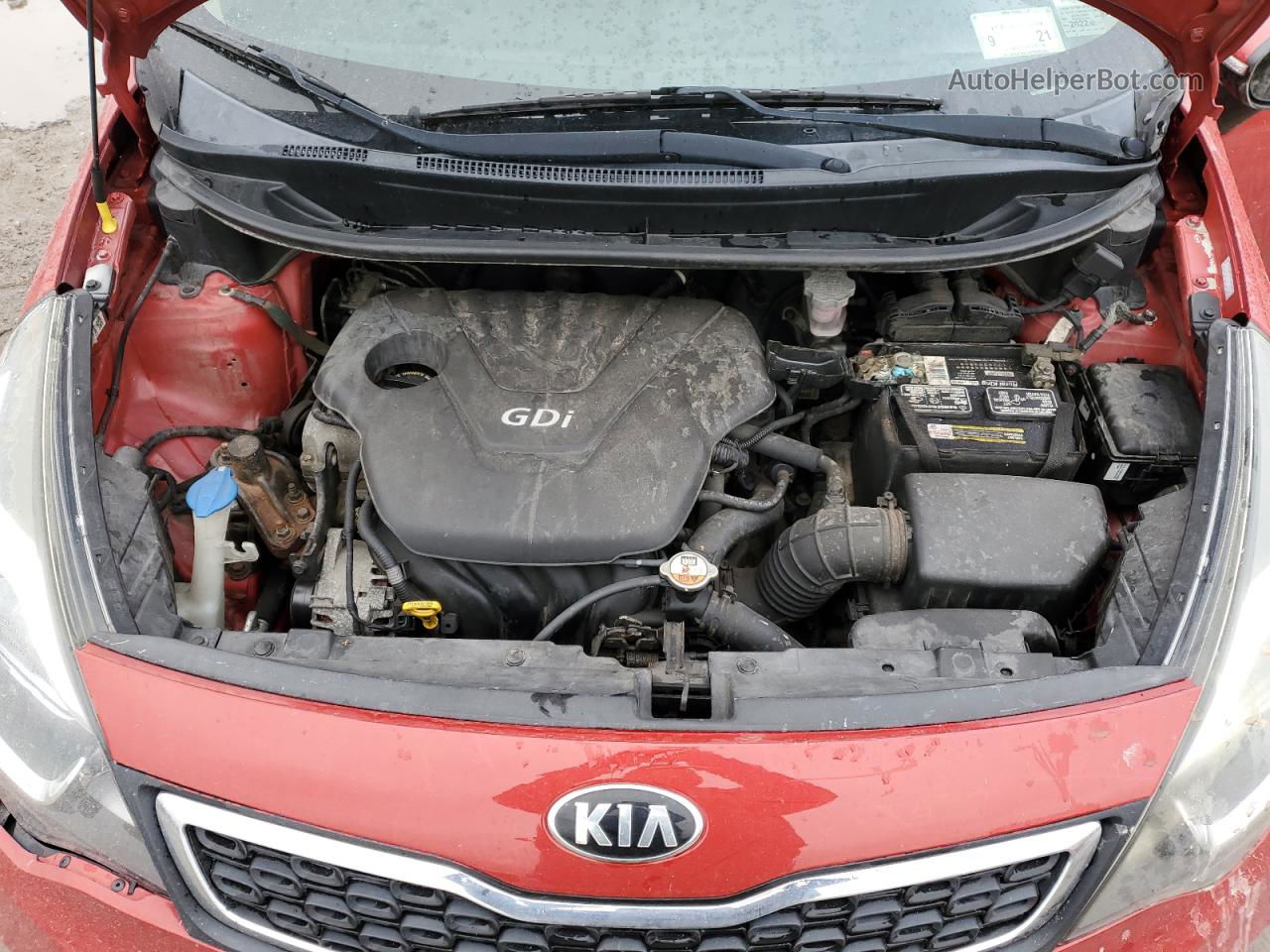 2013 Kia Rio Ex Красный vin: KNADN4A32D6296027