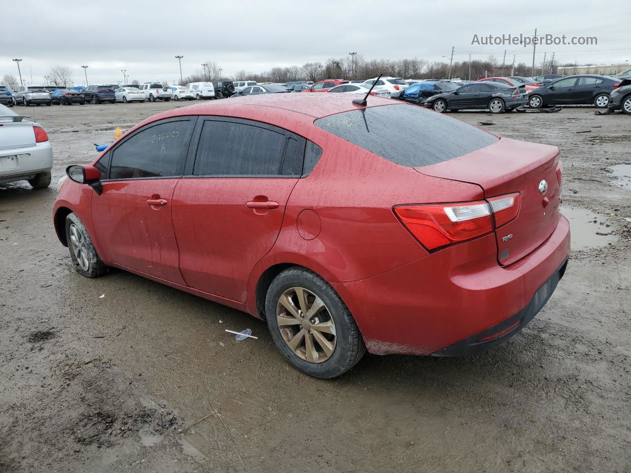 2013 Kia Rio Ex Красный vin: KNADN4A32D6296027