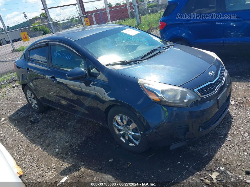 2014 Kia Rio Ex Dark Blue vin: KNADN4A32E6325592