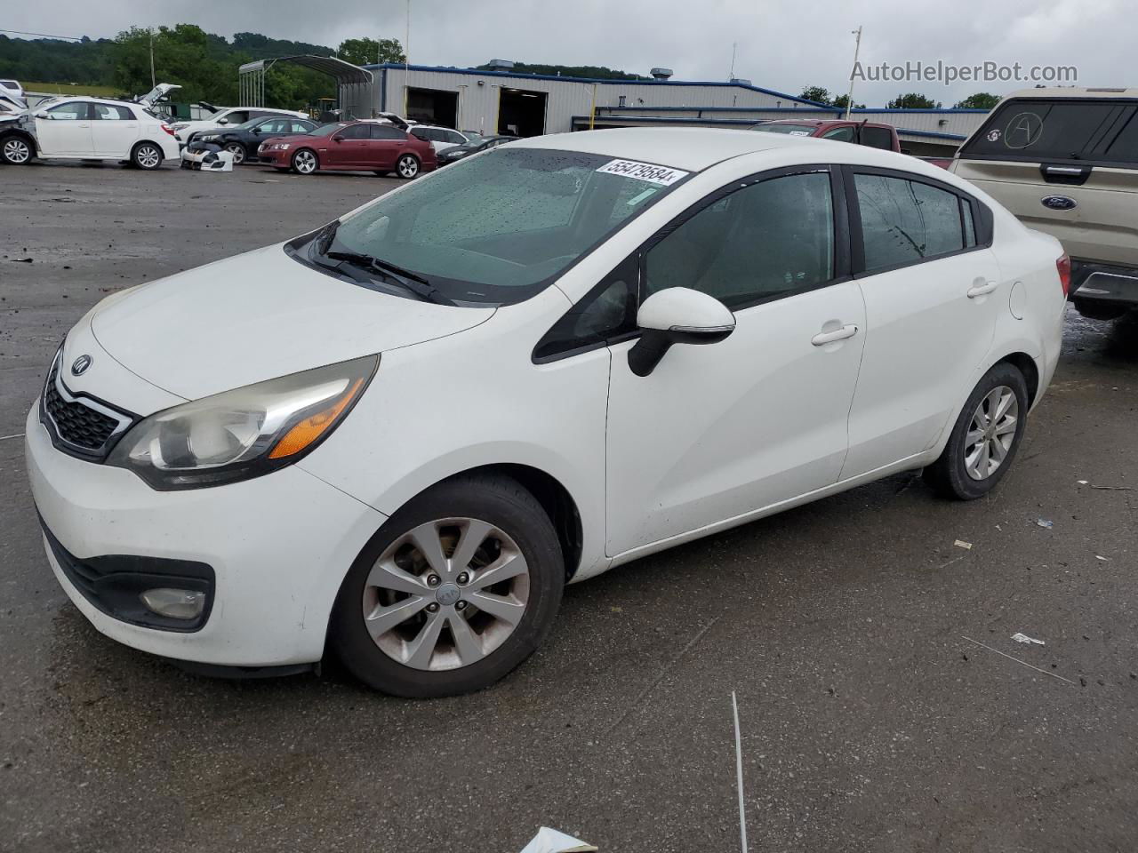 2014 Kia Rio Ex White vin: KNADN4A32E6418421