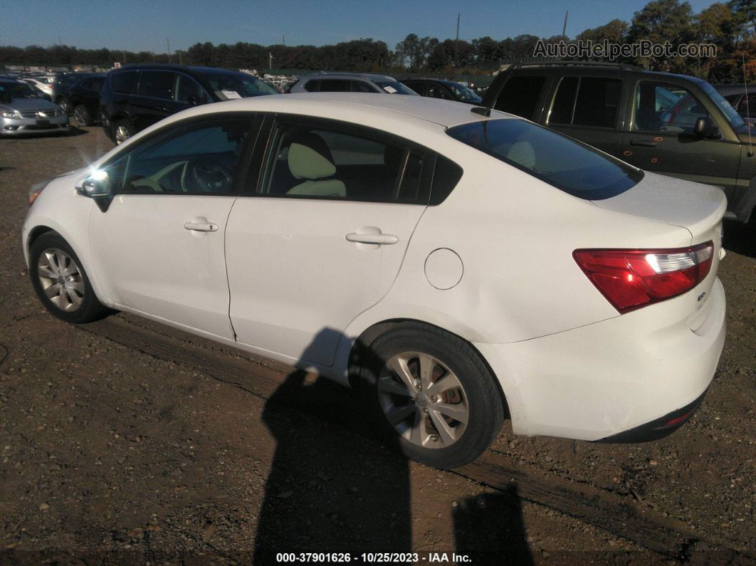 2013 Kia Rio Ex Белый vin: KNADN4A33D6096256