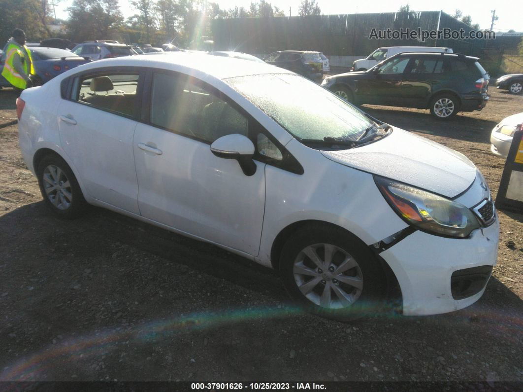 2013 Kia Rio Ex Белый vin: KNADN4A33D6096256