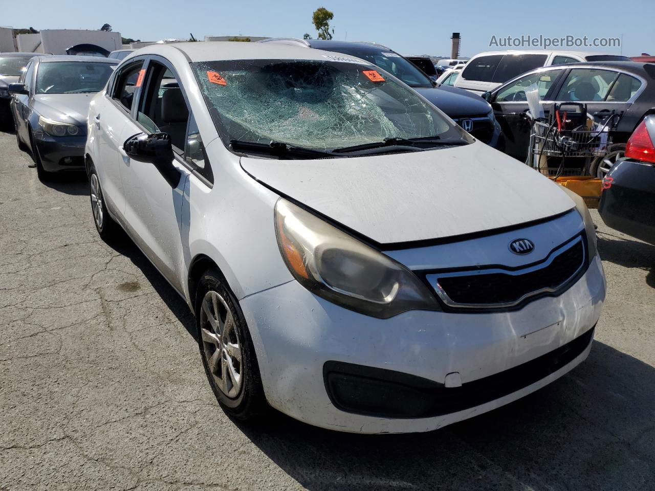 2013 Kia Rio Ex White vin: KNADN4A33D6115193