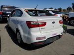 2013 Kia Rio Ex White vin: KNADN4A33D6115193