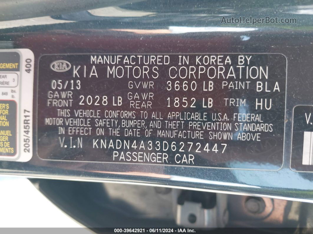 2013 Kia Rio Sx Gray vin: KNADN4A33D6272447