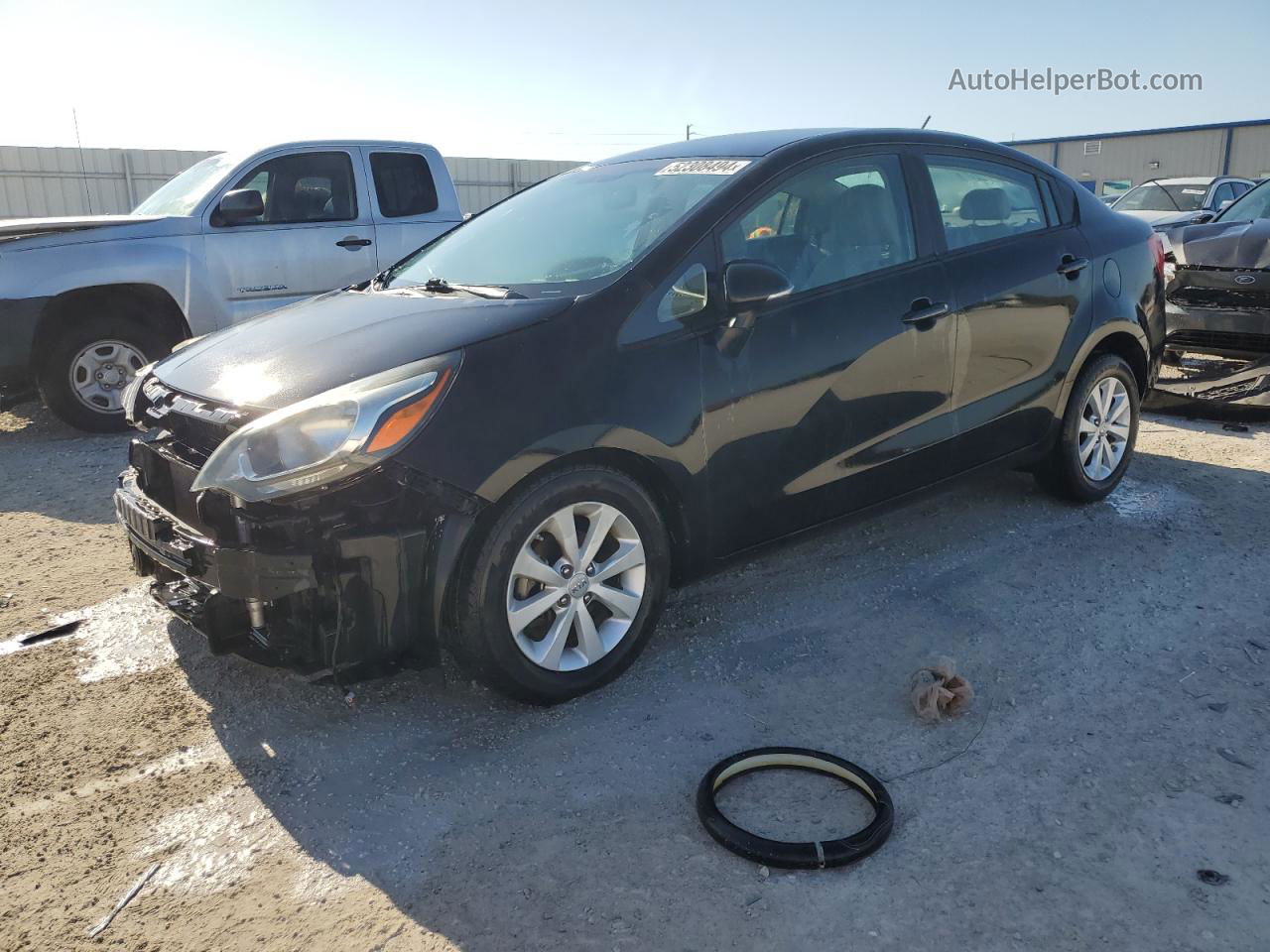 2014 Kia Rio Ex Черный vin: KNADN4A33E6396686