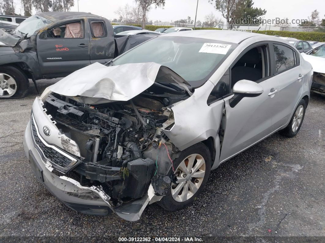 2014 Kia Rio Ex Silver vin: KNADN4A33E6416614