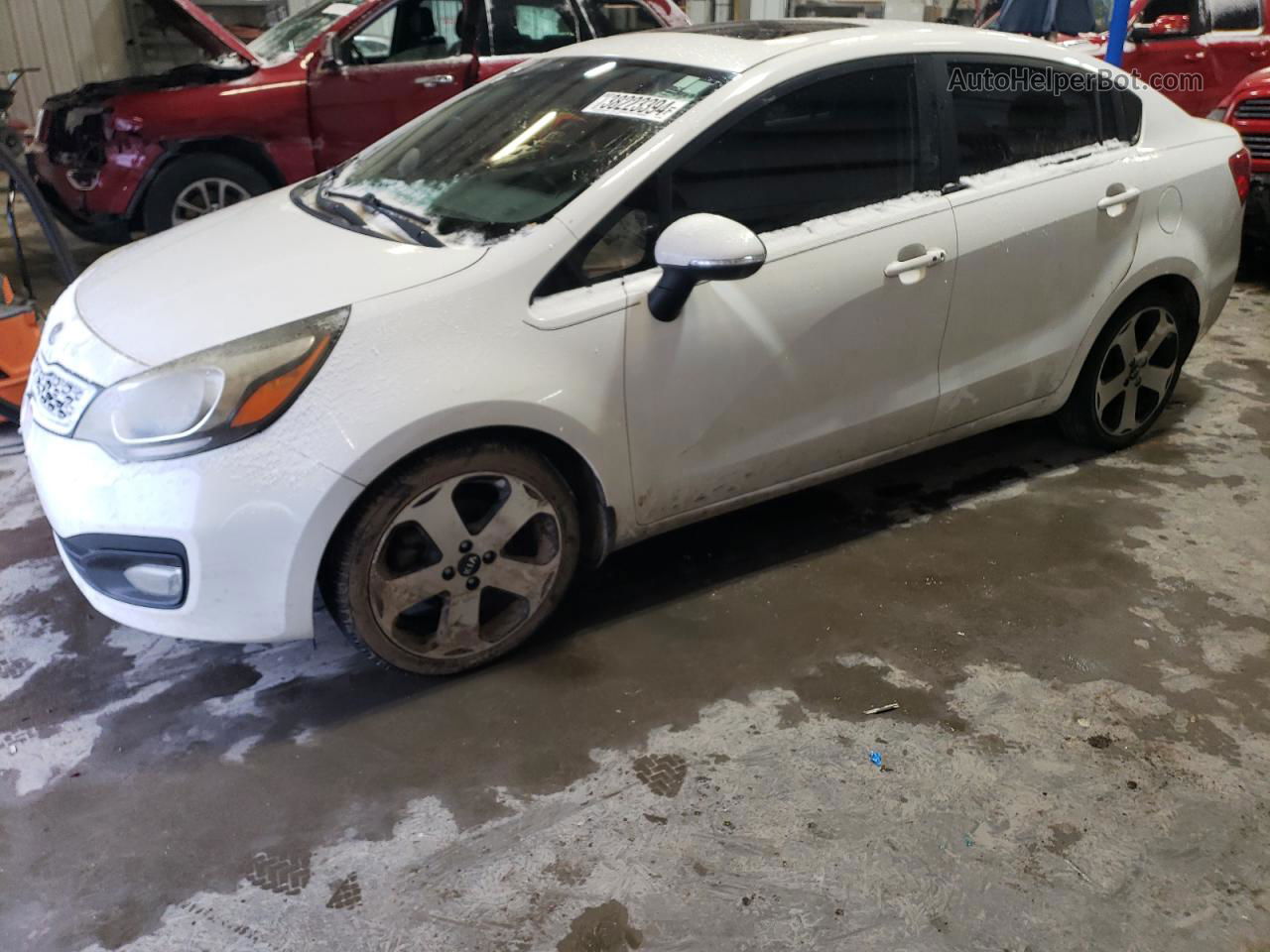 2013 Kia Rio Ex Белый vin: KNADN4A34D6148655