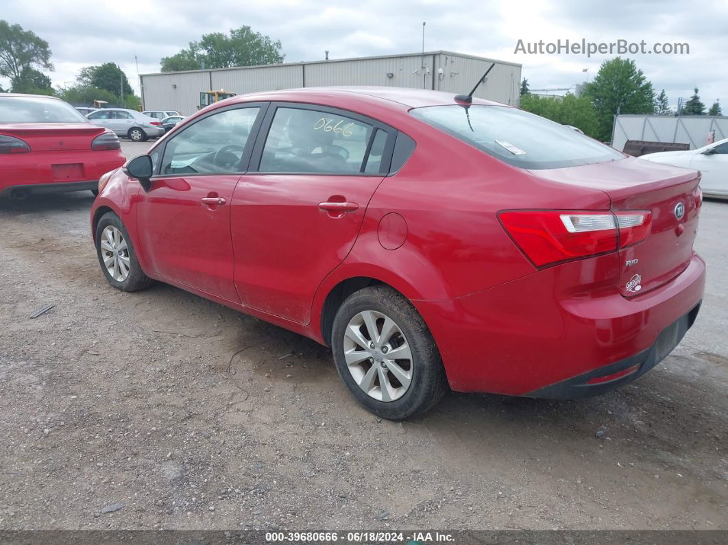 2013 Kia Rio Ex Red vin: KNADN4A35D6147546