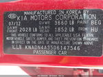 2013 Kia Rio Ex Red vin: KNADN4A35D6147546