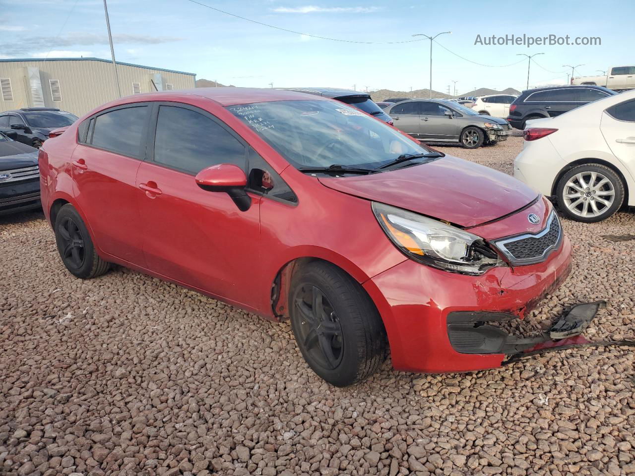 2013 Kia Rio Ex Red vin: KNADN4A35D6300040