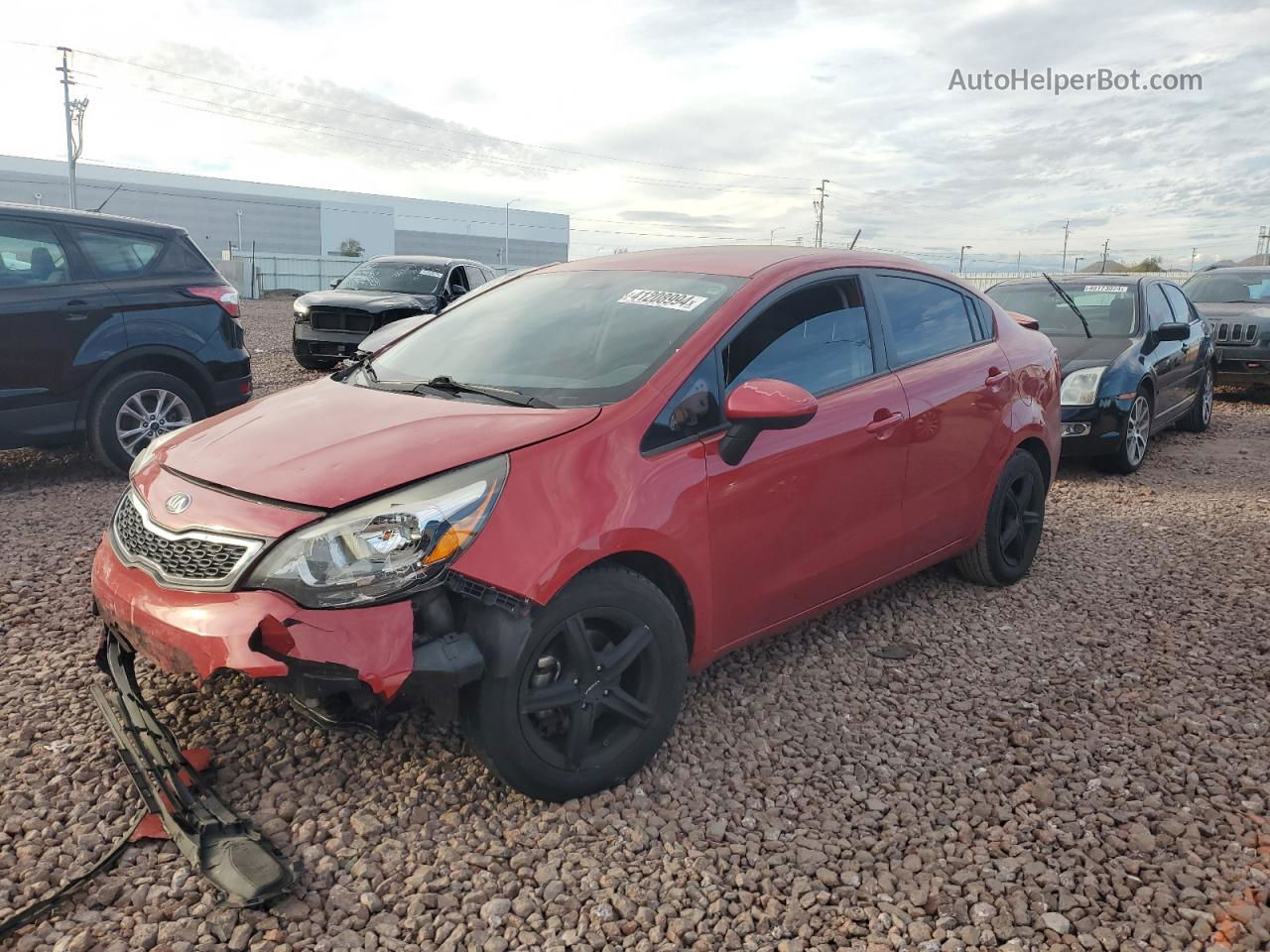 2013 Kia Rio Ex Red vin: KNADN4A35D6300040