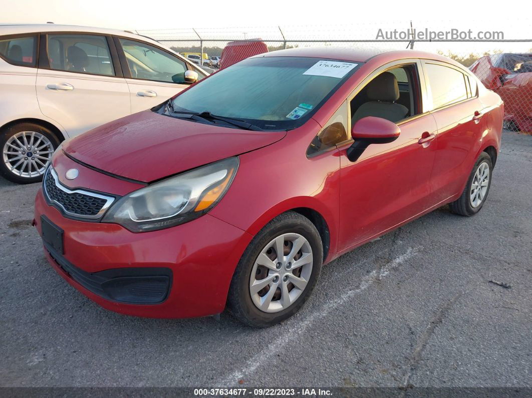 2014 Kia Rio Ex Красный vin: KNADN4A35E6333170