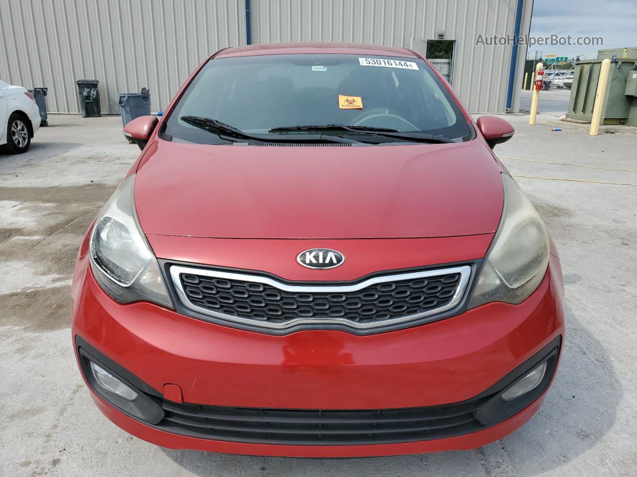 2014 Kia Rio Ex Red vin: KNADN4A35E6353497