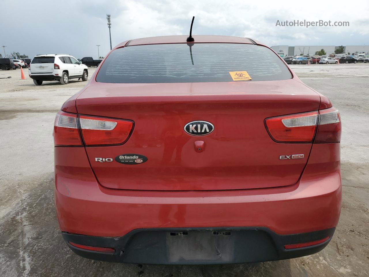 2014 Kia Rio Ex Red vin: KNADN4A35E6353497