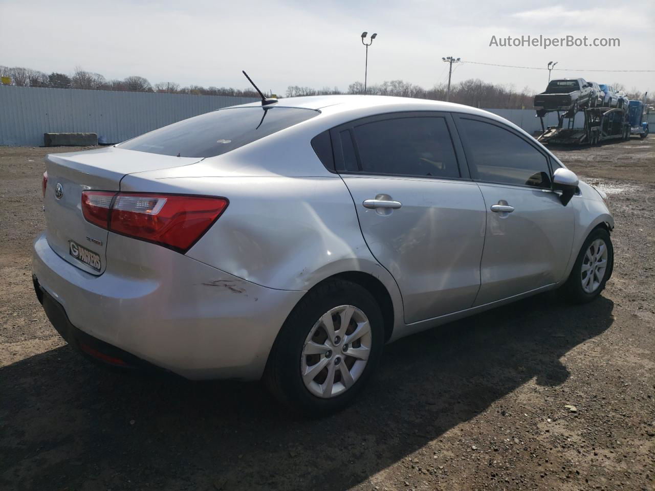 2014 Kia Rio Ex Серебряный vin: KNADN4A35E6419076