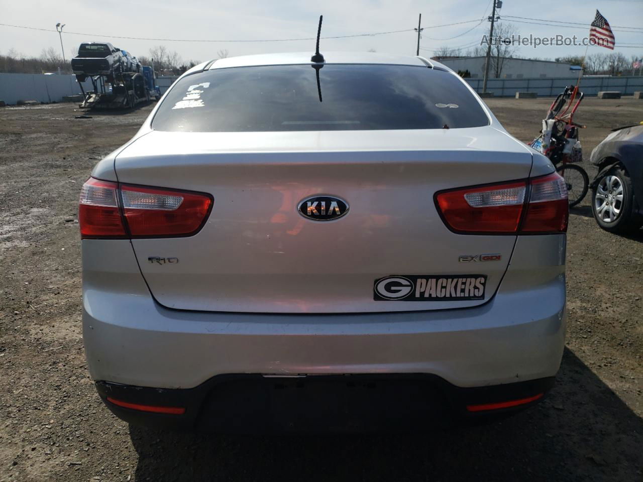 2014 Kia Rio Ex Серебряный vin: KNADN4A35E6419076